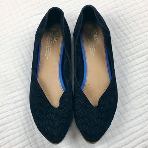 Toms Perforated Suede Flats